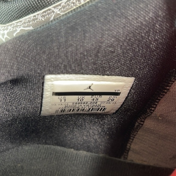 Nike Retro Jordan Flight Origin Men’s Sneakers High Top Grey Black Red 11 - Picture 9 of 12